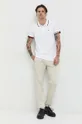 Βαμβακερό μπλουζάκι πόλο Tommy Jeans λευκό