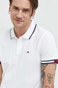 Tommy Jeans polo bawełniane biały DM0DM12963.PPYX