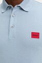 Bavlnené polo tričko HUGO 50490770 modrá