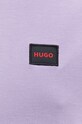 Bavlněné polo tričko HUGO 50490770 fialová