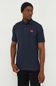 HUGO polo bawełniane granatowy 50490770