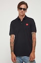 HUGO polo bawełniane czarny 50490770