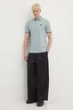 HUGO polo de bumbac 50490775 albastru SS25