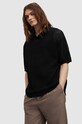 AllSaints polo bawełniane CORBI SS POLO czarny MK088Y