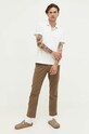 Polo tričko Abercrombie & Fitch KI124.3329.108 bílá SS23