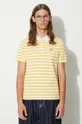 žlutá Bavlněné polo tričko Lacoste Pánský