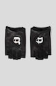 Karl Lagerfeld manusi de piele piele negru 230W3601