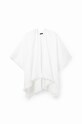 Desigual poncho bawełniane 23SAWA37 biały