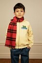 Mini Rodini gyerek pamut sál mintás piros 2316010342