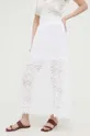 Bavlnená sukňa Guess biela