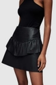 czarny AllSaints spódnica skórzana ANDY LEATHER SKIRT Damski