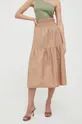 Liu Jo spódnica bawełniana brązowy