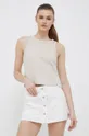 Φούστα Calvin Klein Jeans λευκό
