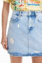 Odzież Desigual spódnica jeansowa 23SWFD08 niebieski