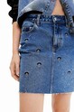 Desigual fustă din denim 23SWFD17 albastru SS23
