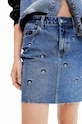 Desigual fustă din denim 23SWFD17 albastru SS23
