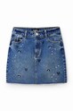 Desigual fustă din denim 23SWFD17 albastru