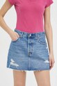 Levi's fustă din denim uni albastru A4694.0002