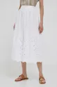 bijela Pamučna suknja United Colors of Benetton Ženski