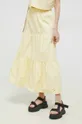 žltá Bavlnená sukňa Tommy Jeans Dámsky