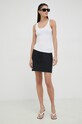 Samsoe Samsoe fusta din bumbac F23100007 negru SS23