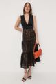 MICHAEL Michael Kors fusta din bumbac MS3709C8CT negru SS23