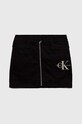 Calvin Klein Jeans spódnica dziecięca z elastanem czarny IG0IG01824.PPYX