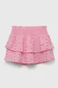 ružová Dievčenská bavlnená sukňa Abercrombie & Fitch Dievčenský