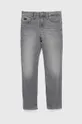 szary Calvin Klein Jeans jeansy dziecięce Chłopięcy