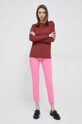 Sisley spodnie 4KVX55AE7.258 fioletowy SS23