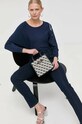 Morgan jeansy PDIVY.DARK.BLUE granatowy SS23