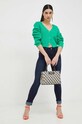 Morgan jeansy POMS.JEAN.BRUT granatowy SS23