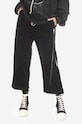 Rick Owens spodnie sztruksowe Planet friendly czarny DS02B4323.VS.BLACK