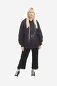 Κοτλέ παντελόνι Rick Owens DS02B4323.VS.BLACK μαύρο SS23