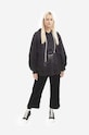 Rick Owens spodnie sztruksowe DS02B4323.VS.BLACK czarny SS23