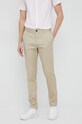 Sisley spodnie z elastanem beżowy 4AIHSF021.39A