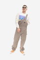 Rick Owens cotton overalls Stan Ray Earls Bib beige SS23025DUS