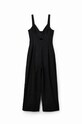 Desigual salopeta din bumbac 23SWPW26 negru