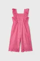 Παιδικές βαμβακερές φόρμες Mayoral ροζ