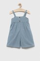 United Colors of Benetton kombinezon bawełniany dziecięcy wzorzyste niebieski 47PQGT008.P.SEASONAL