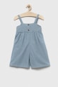 Detský bavlnený overal United Colors of Benetton pásiky modrá 47PQGT008.P.SEASONAL