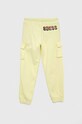 Guess spodnie dresowe bawełniane dziecięce N3GQ11.KA6R0.PPYX zielony SS23