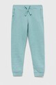 Dětské bavlněné tepláky Guess pletenina tyrkysová L93Q24.KAUG0.PPYX