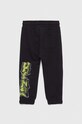 CHLAPEC Dětské bavlněné tepláky Sisley 3J68XF00S.G.SEASONAL černá
