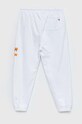 Detské bavlnené tepláky Calvin Klein Jeans IB0IB01591.PPYX biela SS23