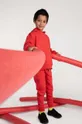 κόκκινο Παιδικό βαμβακερό παντελόνι Coccodrillo Για αγόρια