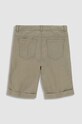 Detské ľanové šortky Coccodrillo WC3119502EJB zelená SS23