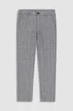 siva Otroške hlače s primesjo lanu Coccodrillo Fantovski