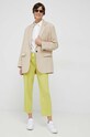 PS Paul Smith pantaloni de lana W2R.207T.K30408 galben SS23