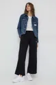 Βαμβακερό παντελόνι Calvin Klein Jeans μαύρο